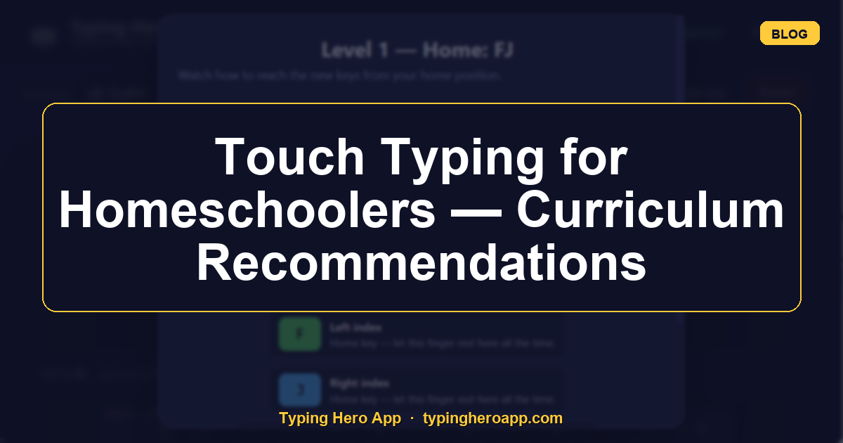 Touch Typing for Homeschoolers — Curriculum Recommendations