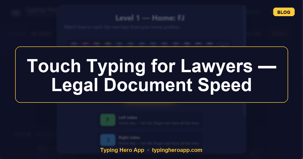 Touch Typing for Lawyers — Legal Document Speed