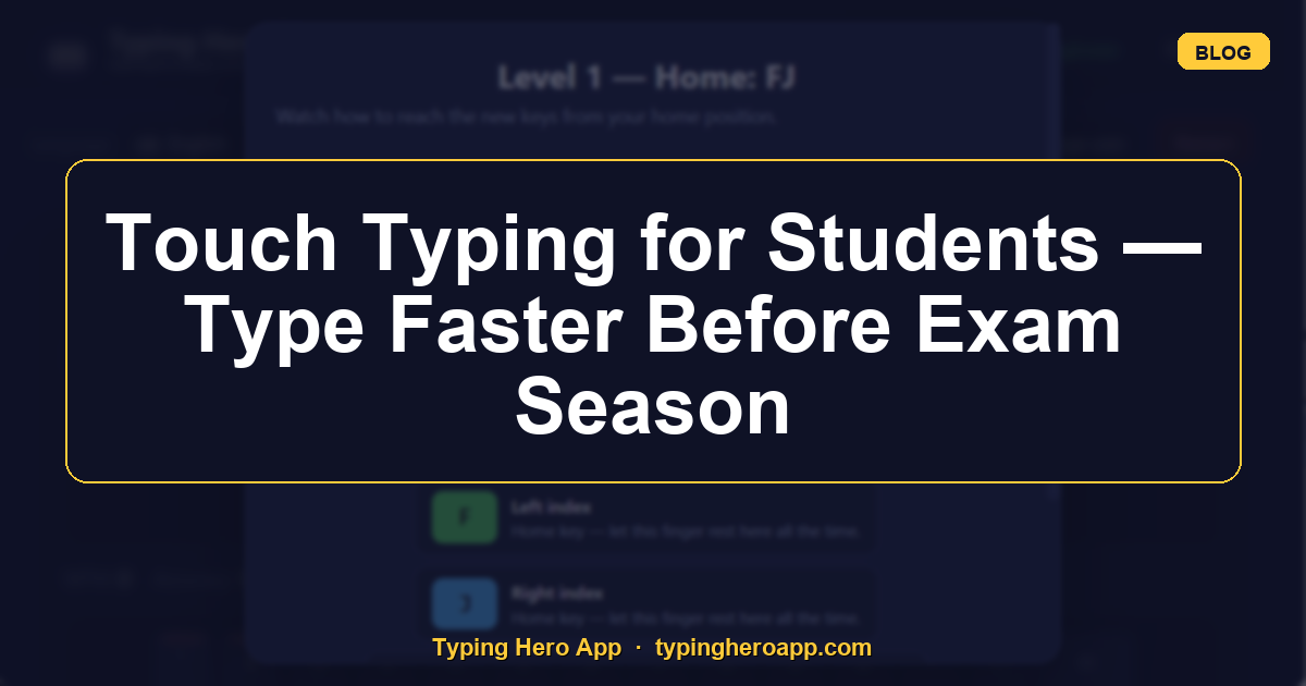Touch Typing for Students — Type Faster Before Exam Season