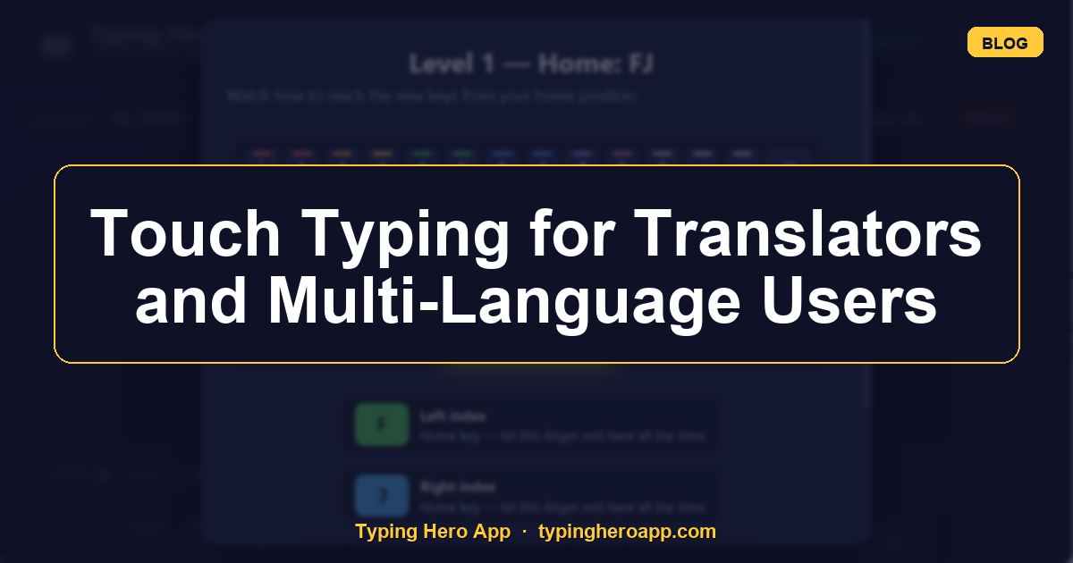 Touch Typing for Translators and Multi-Language Users