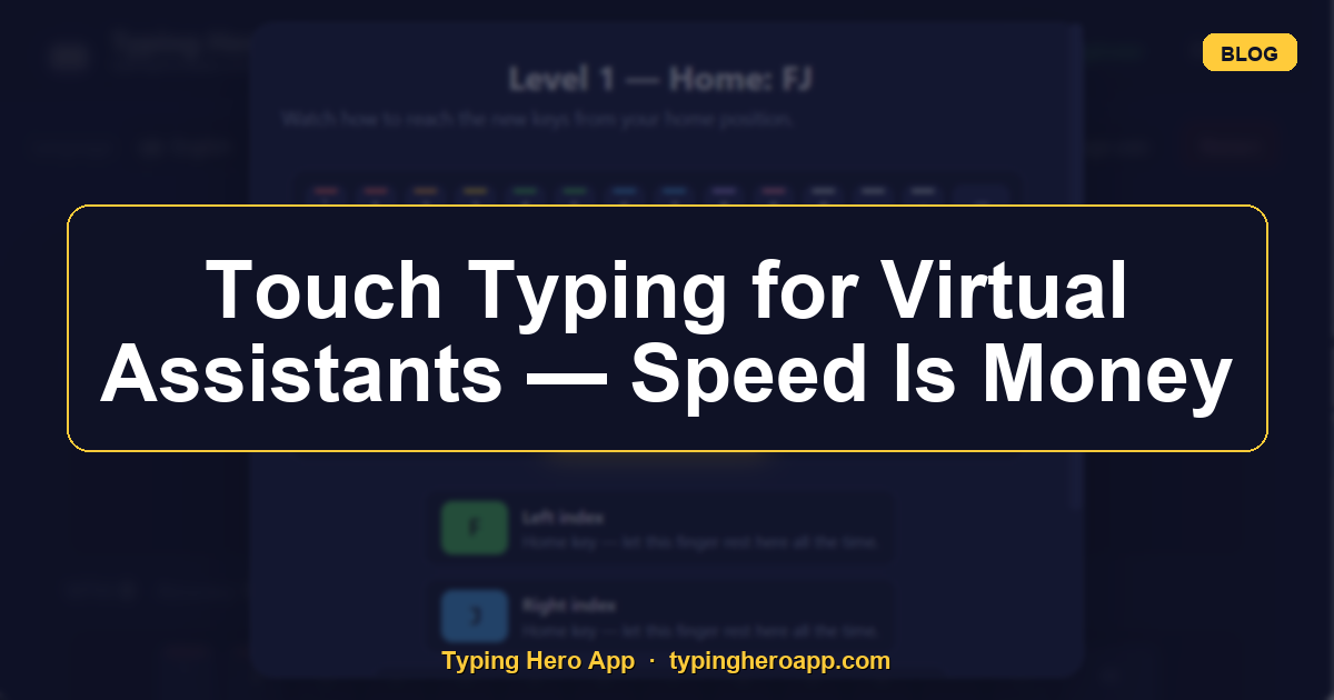 Touch Typing for Virtual Assistants — Speed Is Money