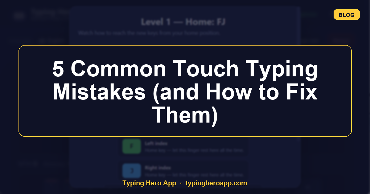 5 Common Touch Typing Mistakes (and How to Fix Them)