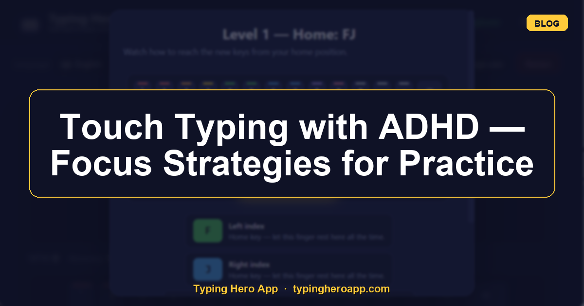 Touch Typing with ADHD — Focus Strategies for Practice
