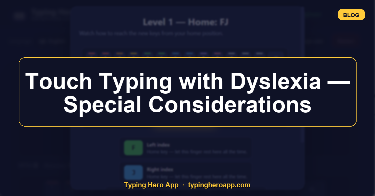 Touch Typing with Dyslexia — Special Considerations