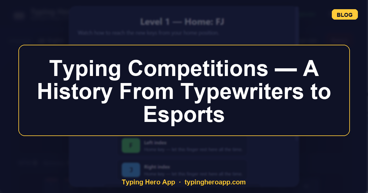 Typing Competitions — A History From Typewriters to Esports