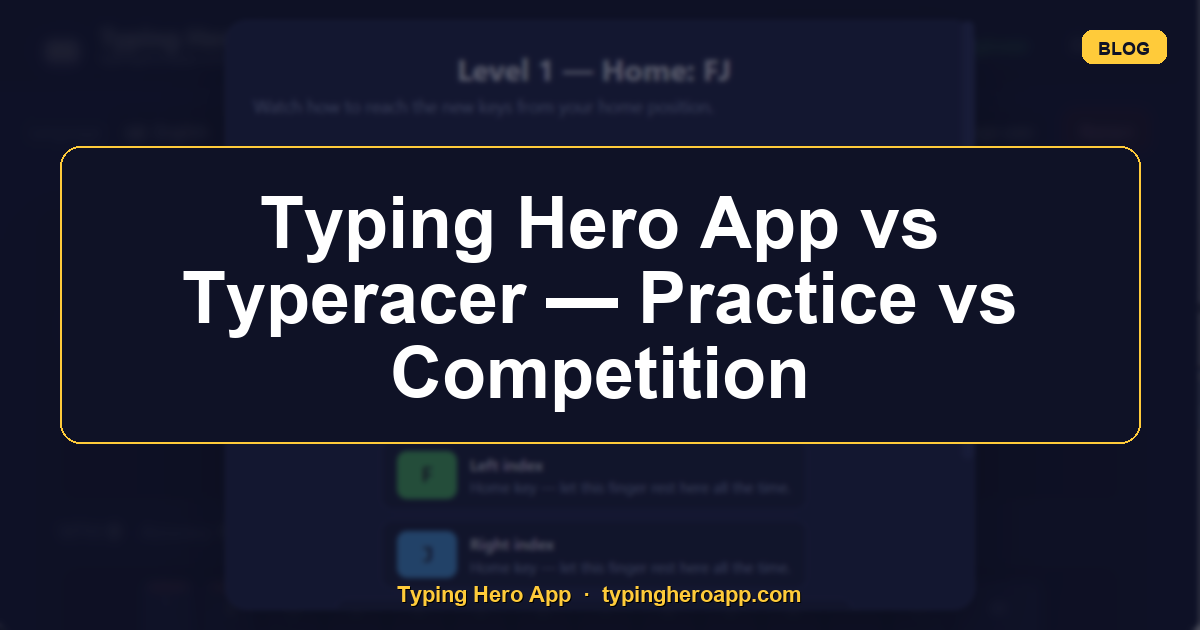 Typing Hero App vs Typeracer — Practice vs Competition
