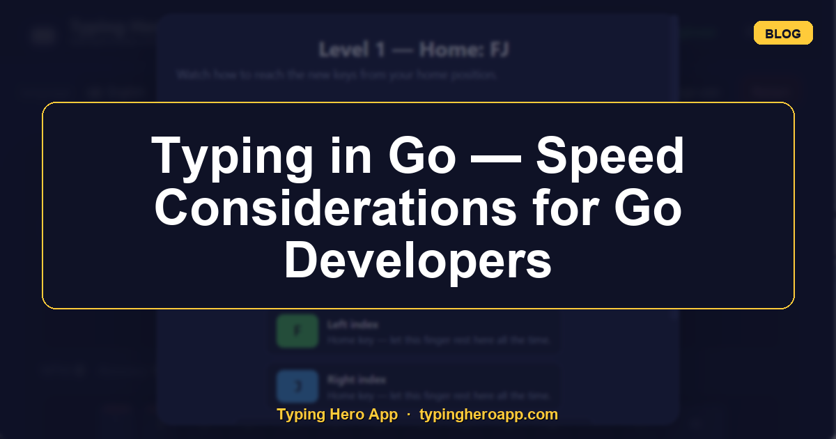 Typing in Go — Speed Considerations for Go Developers
