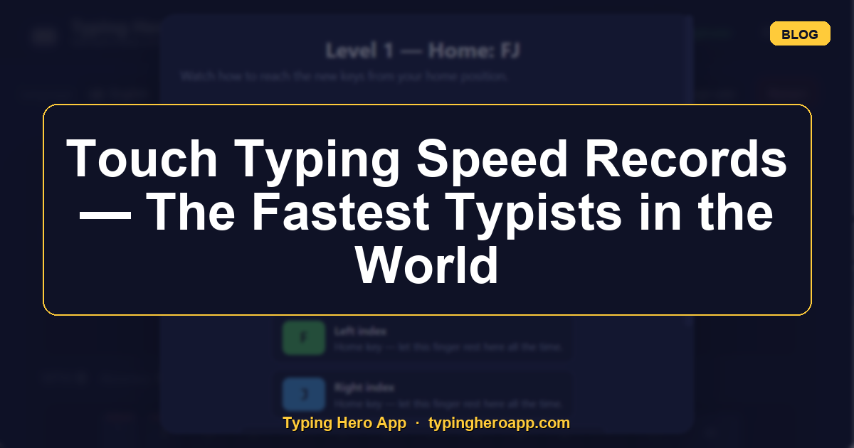 Touch Typing Speed Records — The Fastest Typists in the World