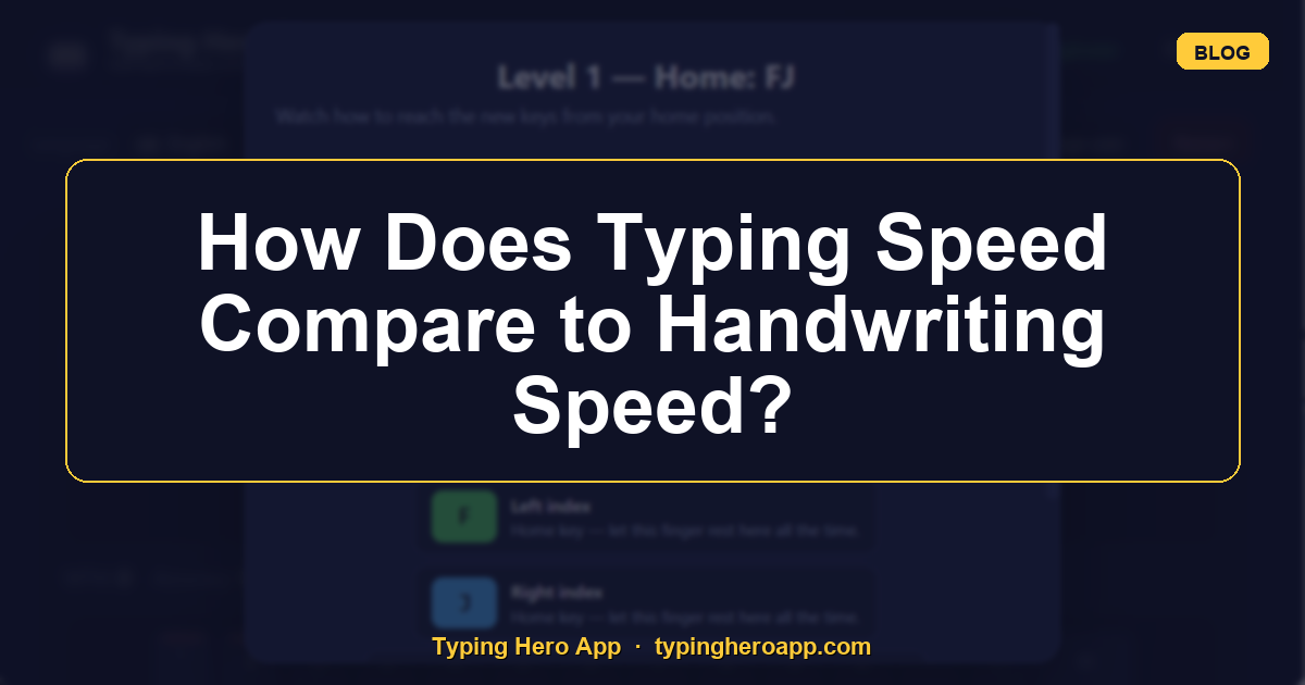 How Does Typing Speed Compare to Handwriting Speed?