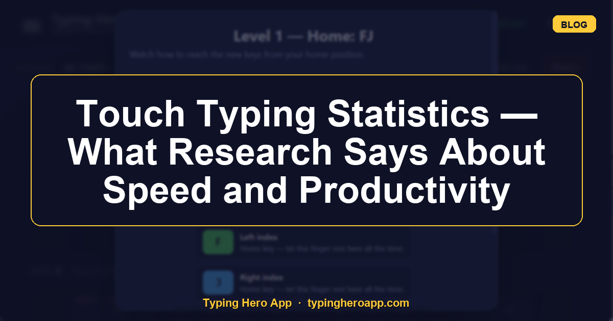 Touch Typing Statistics — What Research Says About Speed and Productivity