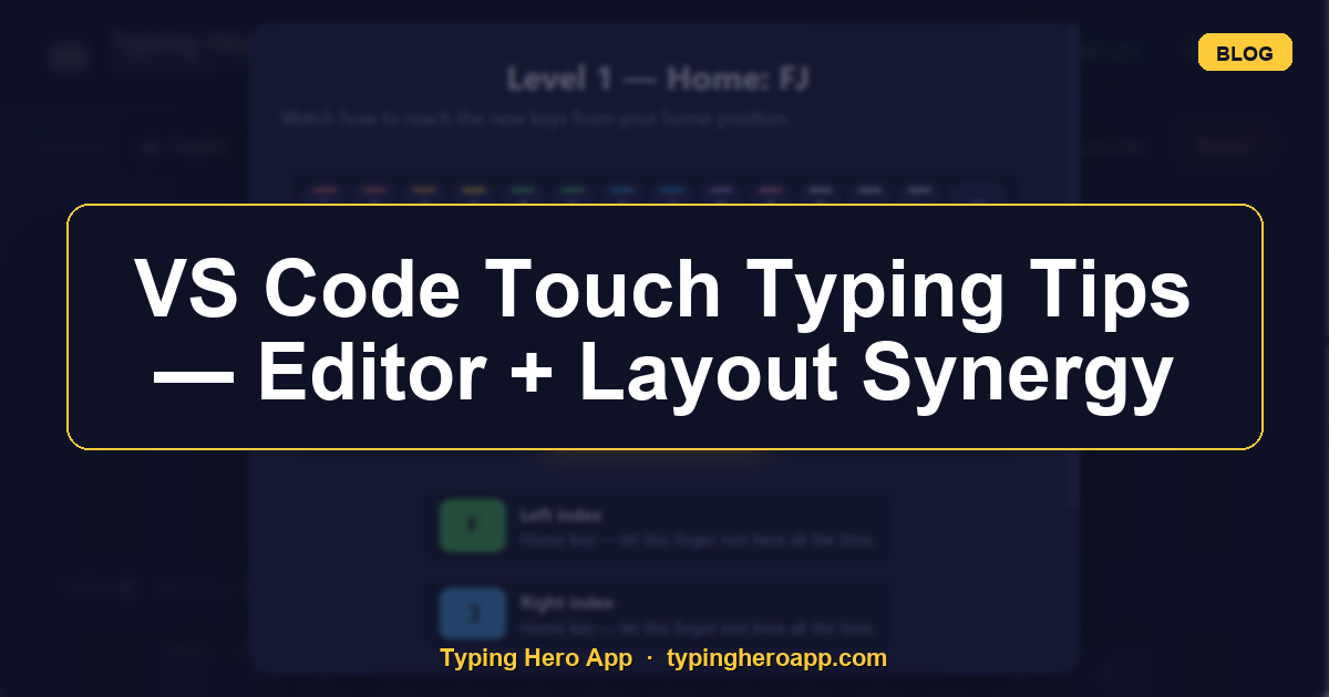 VS Code Touch Typing Tips — Editor + Layout Synergy