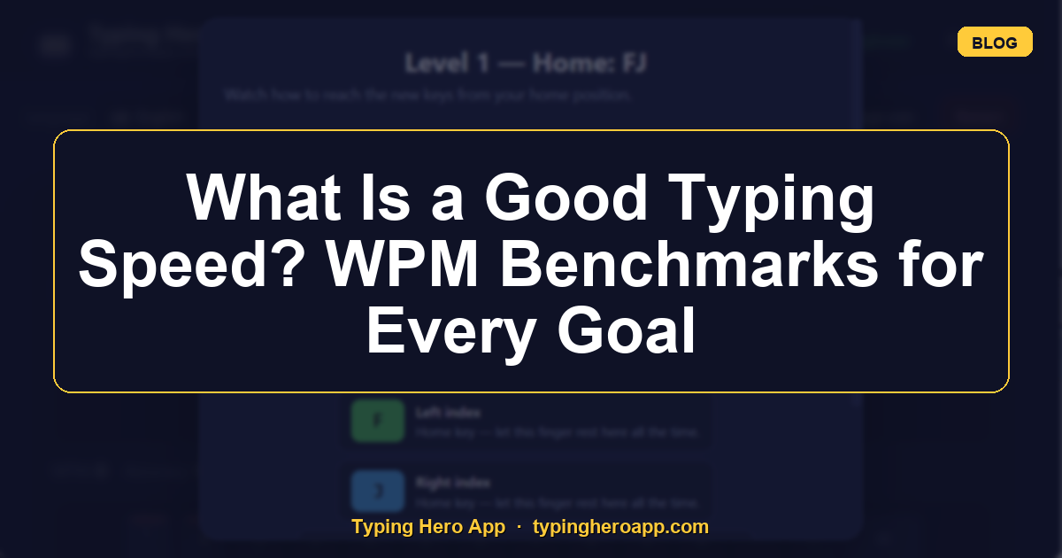 What Is a Good Typing Speed? WPM Benchmarks for Every Goal