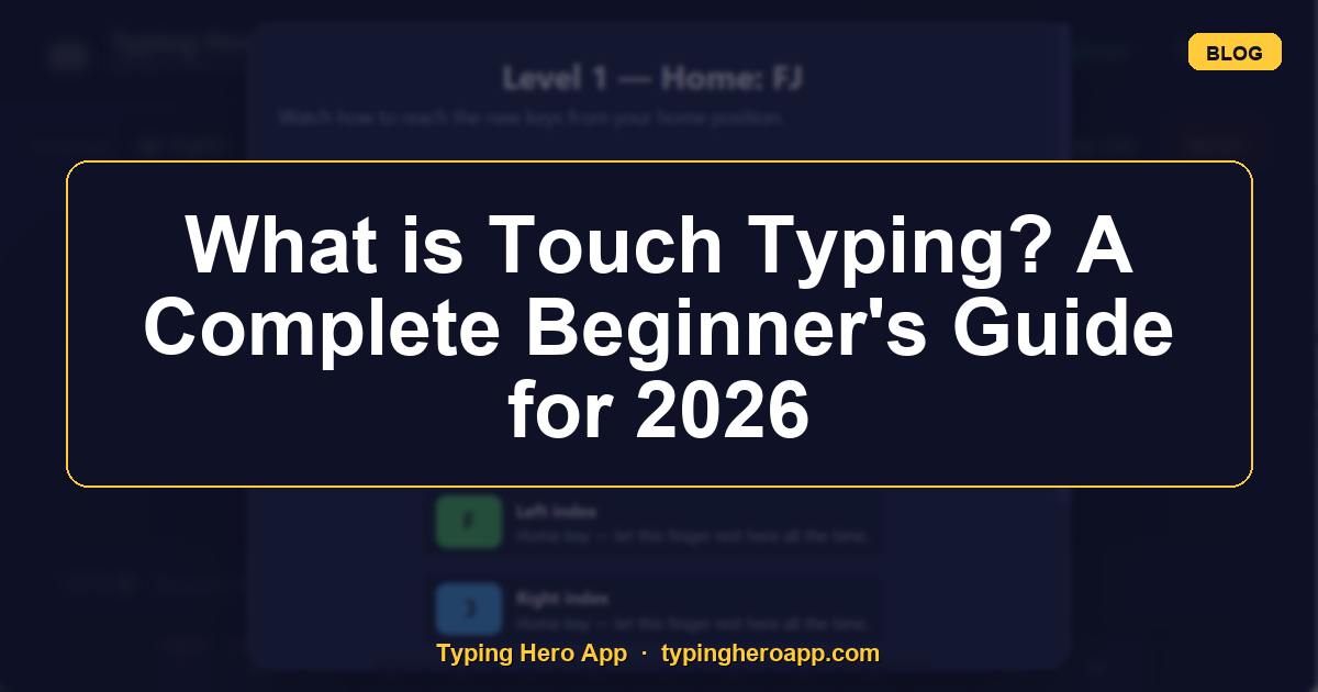 What is Touch Typing? A Complete Beginner's Guide for 2026