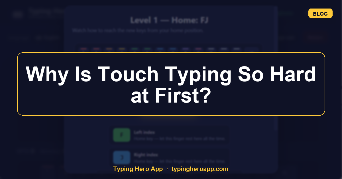 Why Is Touch Typing So Hard at First?
