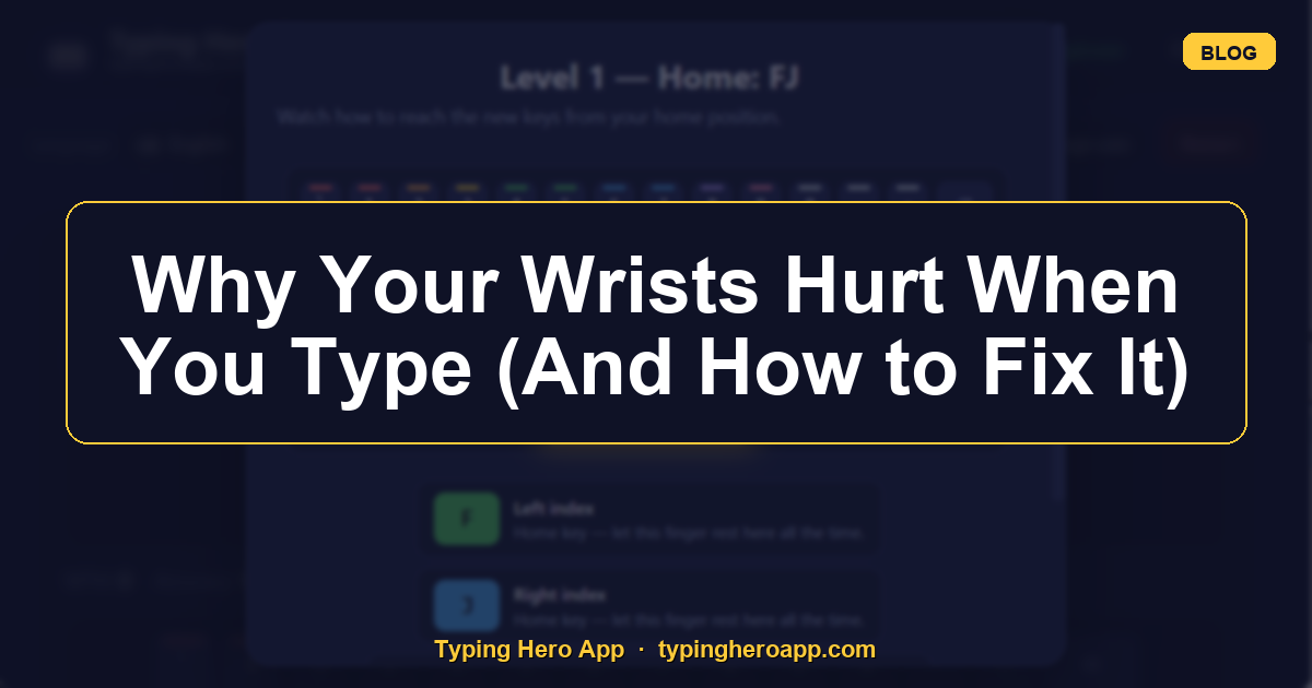 Why Your Wrists Hurt When You Type (And How to Fix It)