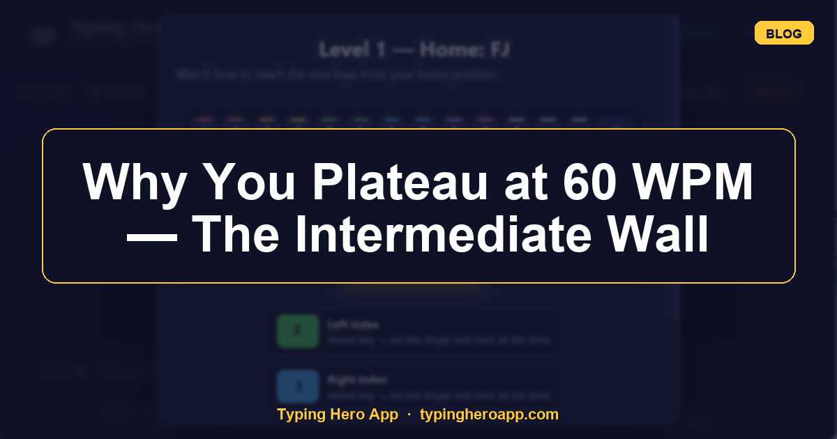 Why You Plateau at 60 WPM — The Intermediate Wall