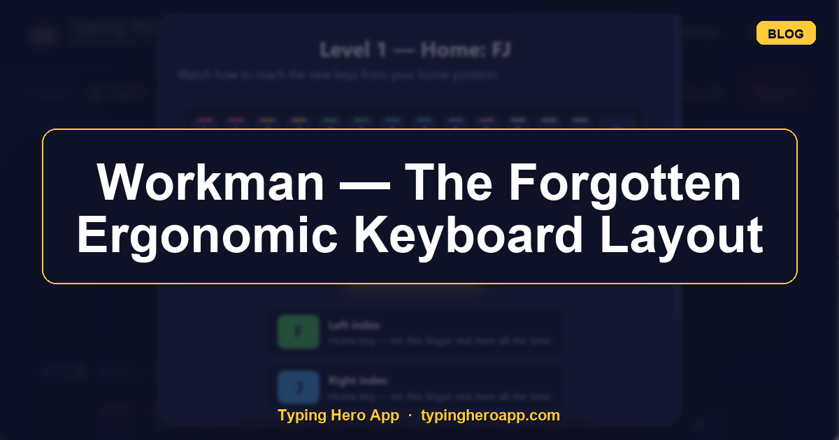 Workman — The Forgotten Ergonomic Keyboard Layout